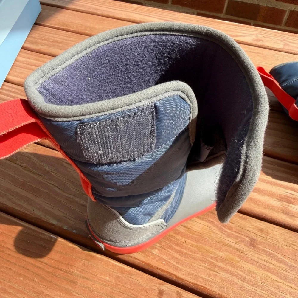 Crocs Toddler C7 Winter Puff Boot Navy Blue Grey Red‎ Quilted Snow Boots C7